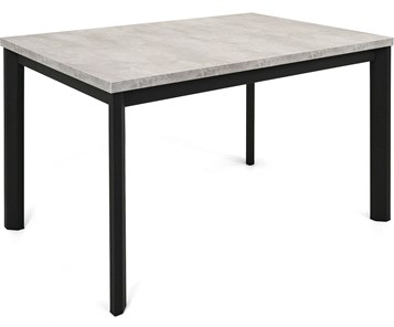 Кухонный стол раздвижной Нагано-2L (ноги черные, светлый цемент) в Саранске