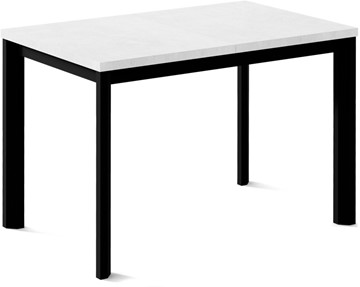 Кухонный раздвижной стол Нагано-3L (ноги черные, белый цемент) в Саранске