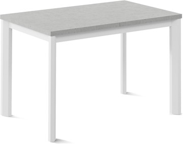 Кухонный раскладной стол Нагано-3L (ноги металлические белые, светлый цемент) в Саранске