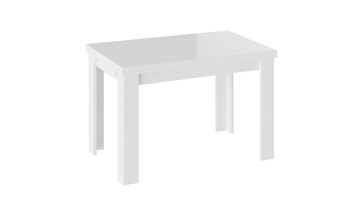 Кухонный раскладной стол Норман тип 1, цвет Белый/Стекло белый глянец в Саранске - предосмотр