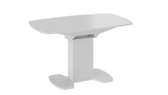 Раздвижной стол Портофино (СМ(ТД)-105.02.11(1)), цвет Белый глянец/Стекло белое в Саранске - изображение
