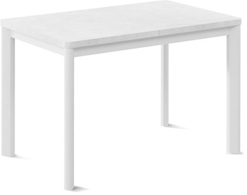 Кухонный раздвижной стол Токио-1L (ноги металлические белые, белый цемент) в Саранске