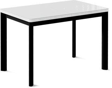 Кухонный раздвижной стол Токио-3G (ноги металлические черные, стекло cristal/белый цемент) в Саранске