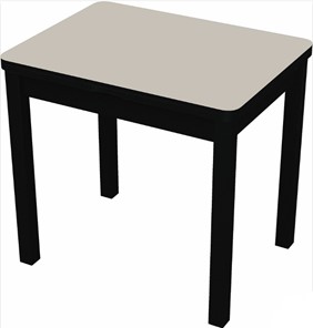 Обеденный раздвижной стол Бари дерево №8 (стекло белое/черный) в Саранске