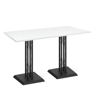 Кухонный обеденный стол SHT-TU6-BS2/Н110 (2 шт.)/ТT 120/80 (черный/белый шагрень) в Саранске