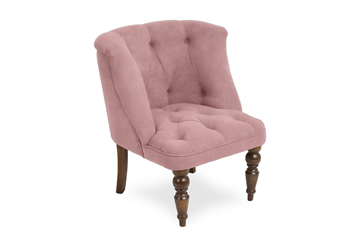 Мягкое кресло Бриджит розовый ножки коричневые в Саранске