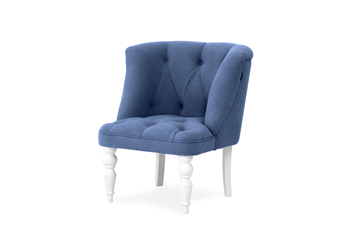 Кресло на ножках Бриджит синий ножки белые в Саранске