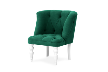 Кресло на ножках Бриджит зеленый ножки белые в Саранске