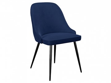 Кухонный стул 256, микровелюр К17 синий, ножки черные в Саранске