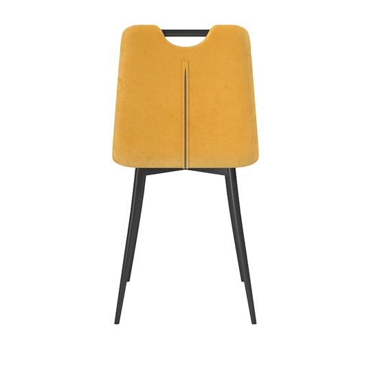 Обеденный стул Брандо, велюр тенерифе куркума/Цвет металл черный в Саранске - изображение 3