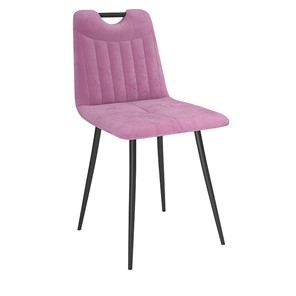 Обеденный стул Брандо, велюр тенерифе розовый/Цвет металл черный в Саранске