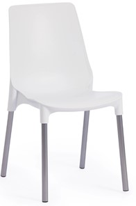 Обеденный стул GENIUS (mod 75) 46x56x84 белый/ножки хром арт.19663 в Саранске