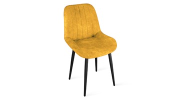 Обеденный стул Марвел Исп. 2 К1С (Черный муар/Микровелюр Wellmart Yellow) в Саранске