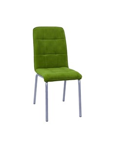 Обеденный стул Премьер  квадрат зеленый С166 (под хром) в Саранске