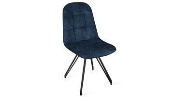 Кухонный стул Райс К4 (Черный муар/Микровелюр Wellmart Blue) в Саранске - предосмотр