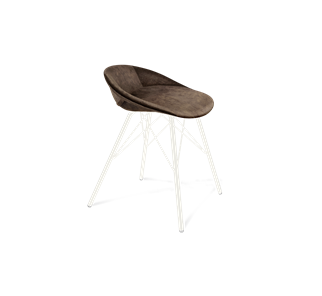 Обеденный стул SHT-ST19-SF1 / SHT-S37 (кофейный трюфель/белый муар) в Саранске - предосмотр