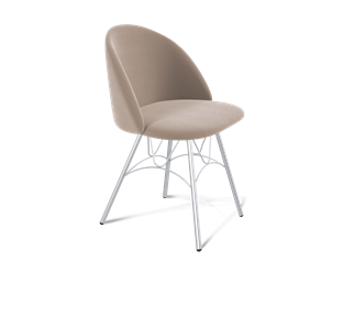 Обеденный стул SHT-ST35 / SHT-S100 (латте/хром лак) в Саранске
