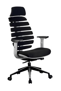 Кресло компьютерное Riva Chair SHARK (Черный/серый) в Саранске