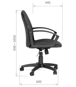 Кресло офисное CHAIRMAN 681 Ткань C-3 черное в Саранске - предосмотр 2