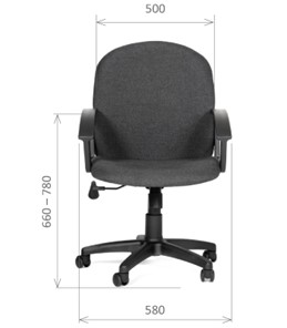 Кресло офисное CHAIRMAN 681 Ткань C-3 черное в Саранске - предосмотр 1