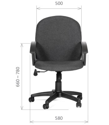 Кресло офисное CHAIRMAN 681 Ткань C-3 черное в Саранске - изображение 1