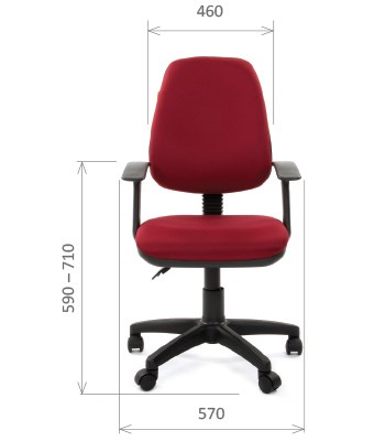 Офисное кресло CHAIRMAN 661 Ткань стандарт 15-11 красная в Саранске - изображение 1