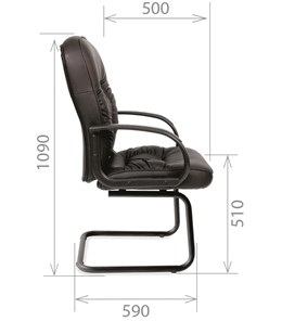 Кресло офисное CHAIRMAN 416V экокожа черная в Саранске - предосмотр 2