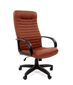 Кресло компьютерное CHAIRMAN 480 LT, экокожа, цвет коричневый в Саранске