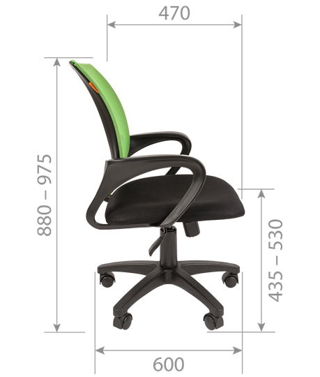 Офисное кресло CHAIRMAN 696 black Сетчатый акрил DW63 темно-серый в Саранске - изображение 2