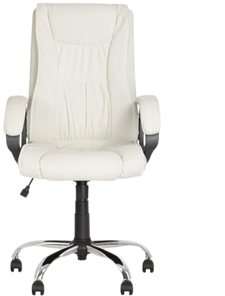 Кресло для офиса ELLY (CHR68) экокожа ECO-50, белая в Саранске