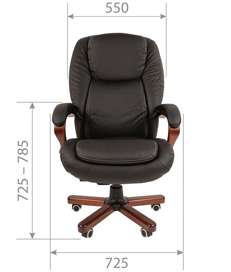 Кресло офисное CHAIRMAN 408 кожа черная в Саранске - изображение 1