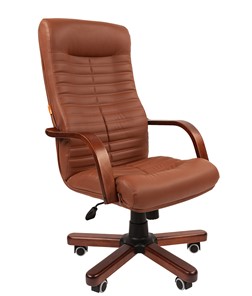 Офисное кресло CHAIRMAN 480 WD, экокожа, цвет коричневый в Саранске