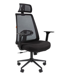 Кресло офисное CHAIRMAN 535 BLACK Сетчатый акрил черный / Полиэстер черный в Саранске - предосмотр