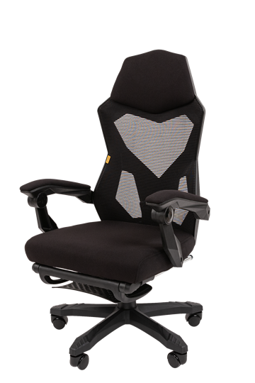 Офисное кресло CHAIRMAN 571 с подставкой для ног , Сетчатый акрил черный / Полиэстер черный в Саранске - изображение 5