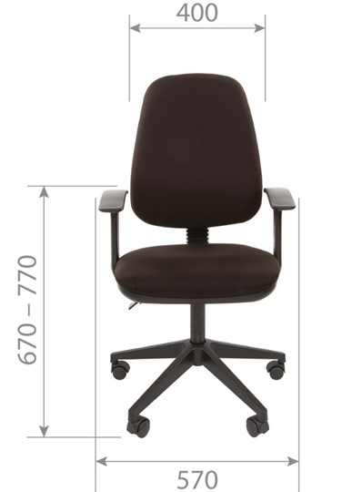 Офисное кресло CHAIRMAN 661 Ткань стандарт 15-21 черная в Саранске - изображение 3