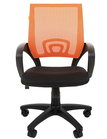 Офисное кресло CHAIRMAN 696 black Сетчатый акрил DW66 оранжевый в Саранске - изображение 4