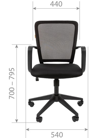 Компьютерное кресло CHAIRMAN 698 black TW, ткань, цвет серый в Саранске - изображение 1