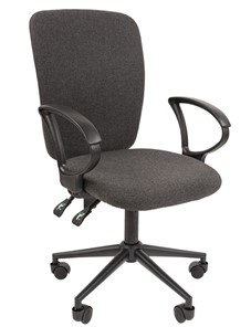 Кресло офисное CHAIRMAN 9801 BLACK, серое в Саранске