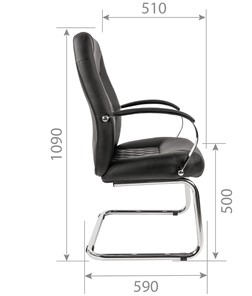 Кресло компьютерное CHAIRMAN 950V Экокожа черная в Саранске - предосмотр 5