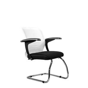 Офисный стул SU-M-4/подл.160/осн.007, Белый/Черный в Саранске