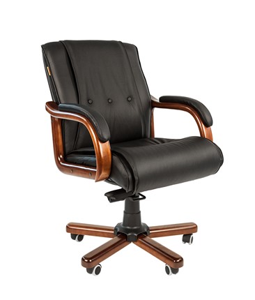 Кресло CHAIRMAN 653M кожа черная в Саранске - изображение