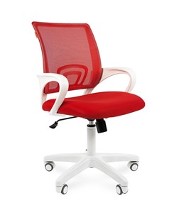 Кресло офисное CHAIRMAN 696 white, ткань, цвет красный в Саранске
