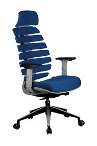 Компьютерное кресло Riva Chair SHARK (Синий/серый) в Саранске