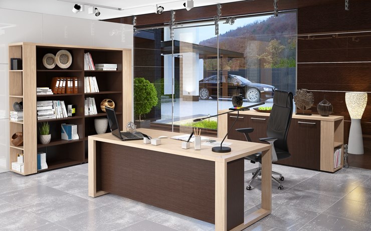 Кабинет руководителя ALTO с высоким шкафом для одежды, низким для документов и журнальным столиком в Саранске - изображение 3