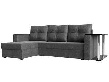 Угловой диван с оттоманкой Атланта Лайт, Серый (рогожка) в Саранске