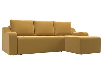 Угловой раскладной диван Элида, Желтый (микровельвет) в Саранске