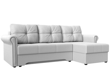Угловой раскладной диван Леон боннель, Белый (Экокожа) в Саранске