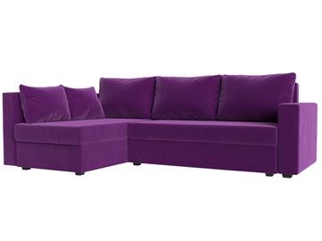 Угловой раскладной диван Мансберг, Фиолетовый (Микровельвет) в Саранске