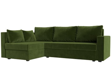 Угловой диван Мансберг, Зеленый (Микровельвет) в Саранске