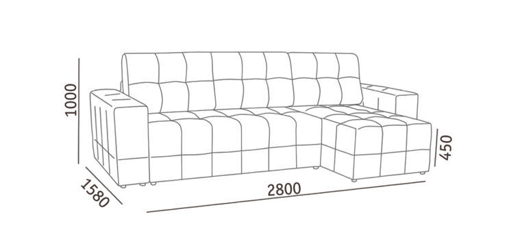 Угловой диван с оттоманкой Реал ДУ в Саранске - изображение 5